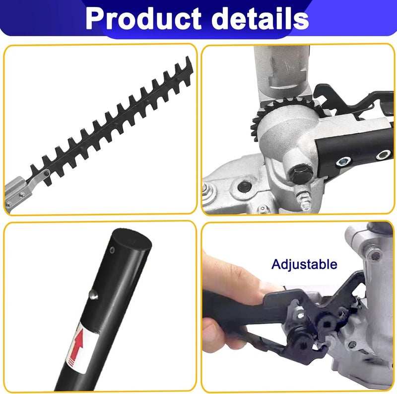 Kerlista Replacementparts Long Pole Hedge Trimmer Straight Shaft Attachment Compatible with Attachment Capable String Trimmers Polesaws and Powerheads (Black) - Image 3